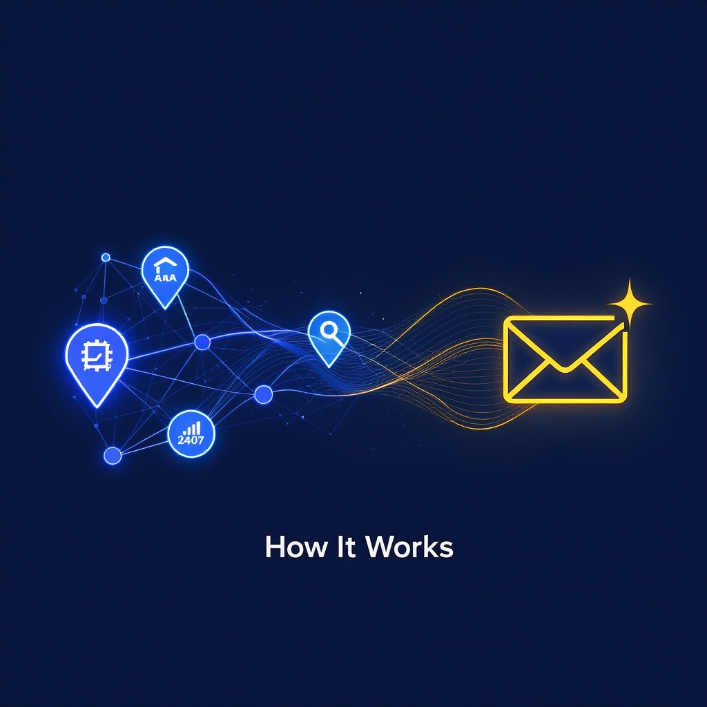 PostPoint campaign flow — from data sourcing to postcard delivery